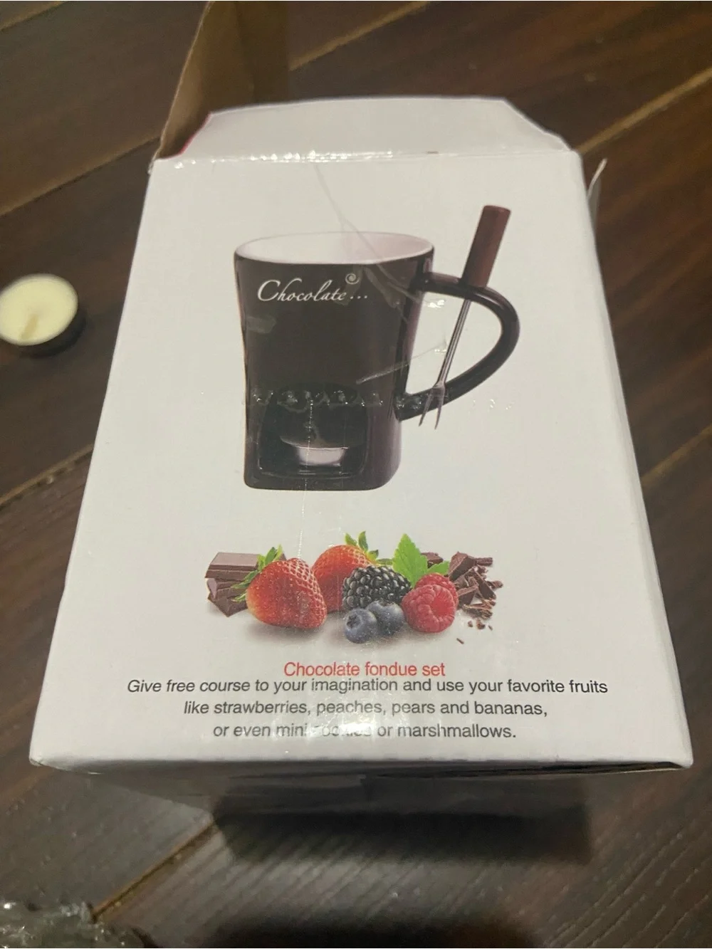 Chocolate Fondue Mug with Fork Chocolate Fondue Mug with Fork Brown
